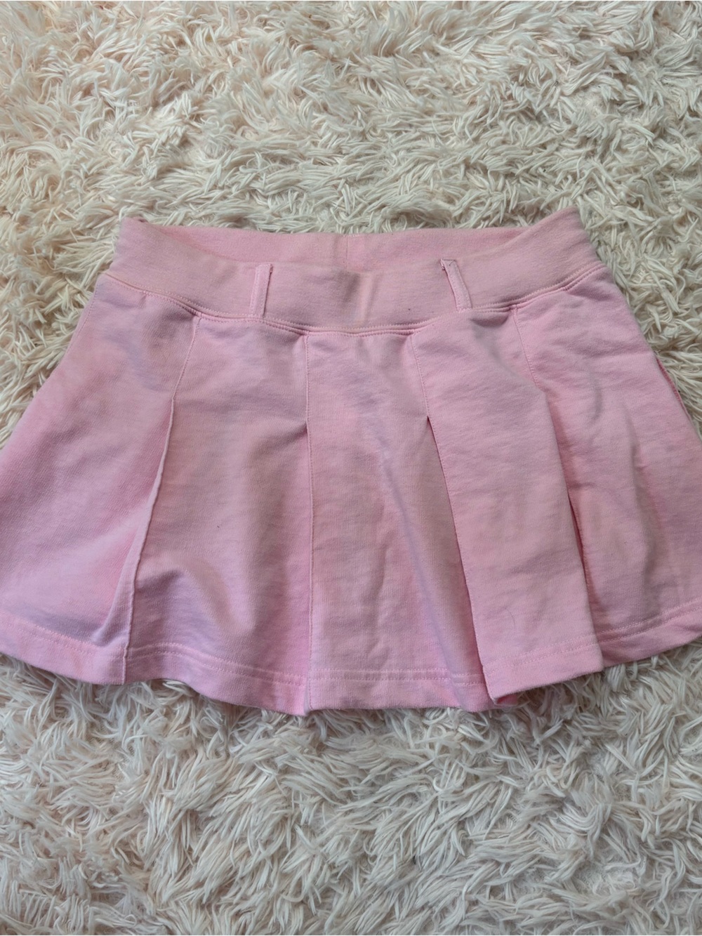 Pleated Mini Skirt in Light Pink